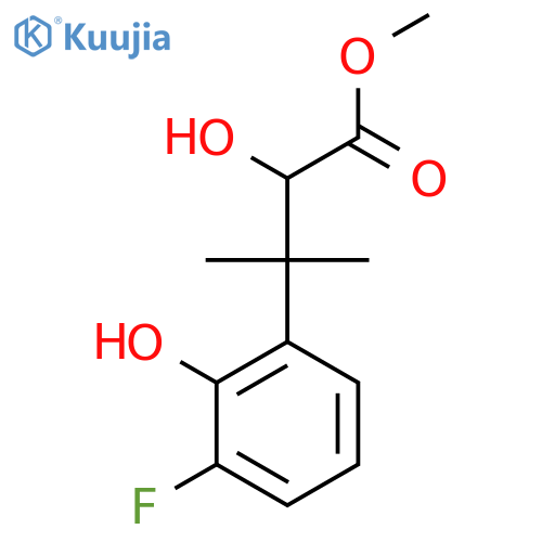 methyl 3-(3-fluoro-2-hydroxyphenyl)-2-hydroxy-3-methylbutanoate structure