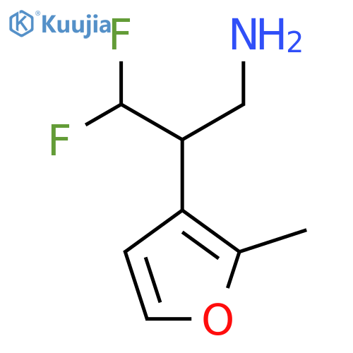 3,3-difluoro-2-(2-methylfuran-3-yl)propan-1-amine structure