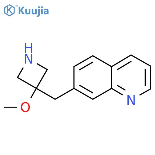 7-(3-methoxyazetidin-3-yl)methylquinoline structure