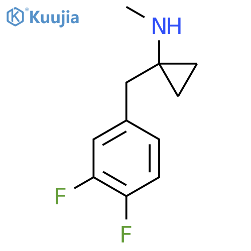 1-(3,4-difluorophenyl)methyl-N-methylcyclopropan-1-amine structure