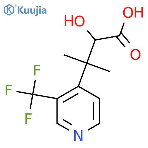 2-hydroxy-3-methyl-3-3-(trifluoromethyl)pyridin-4-ylbutanoic acid structure