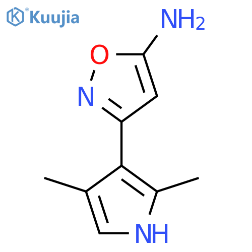 3-(2,4-dimethyl-1H-pyrrol-3-yl)-1,2-oxazol-5-amine structure