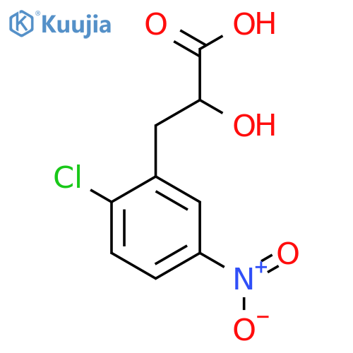 3-(2-chloro-5-nitrophenyl)-2-hydroxypropanoic acid structure