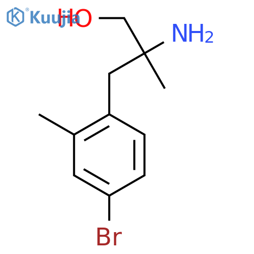 2-amino-3-(4-bromo-2-methylphenyl)-2-methylpropan-1-ol structure