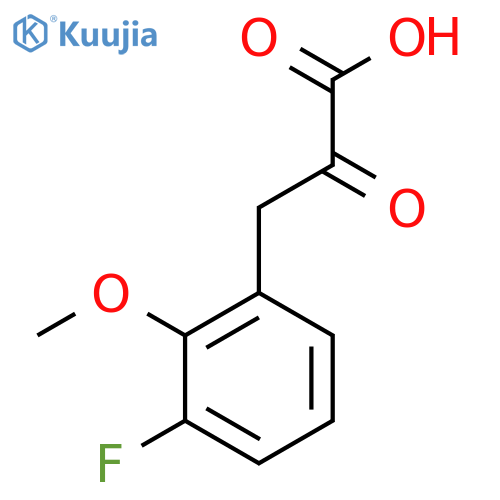 3-(3-fluoro-2-methoxyphenyl)-2-oxopropanoic acid structure