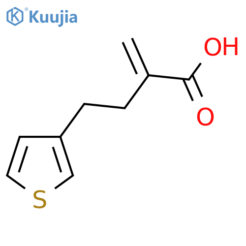 2-methylidene-4-(thiophen-3-yl)butanoic acid structure