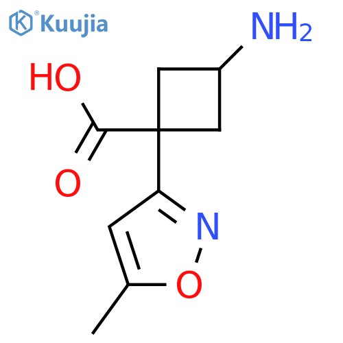 3-amino-1-(5-methyl-1,2-oxazol-3-yl)cyclobutane-1-carboxylic acid structure
