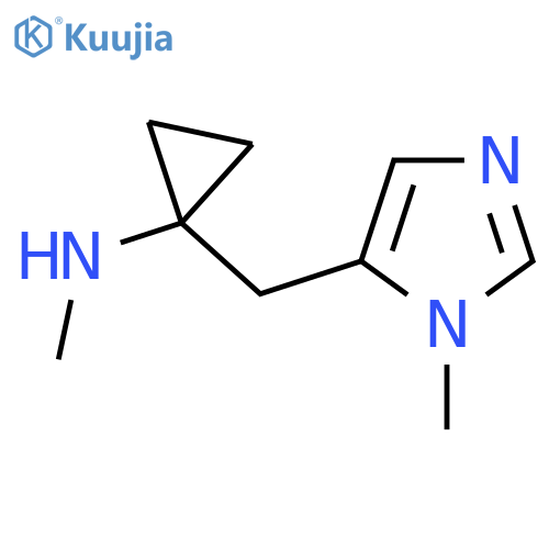 N-methyl-1-(1-methyl-1H-imidazol-5-yl)methylcyclopropan-1-amine structure