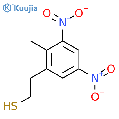 2-(2-methyl-3,5-dinitrophenyl)ethane-1-thiol structure