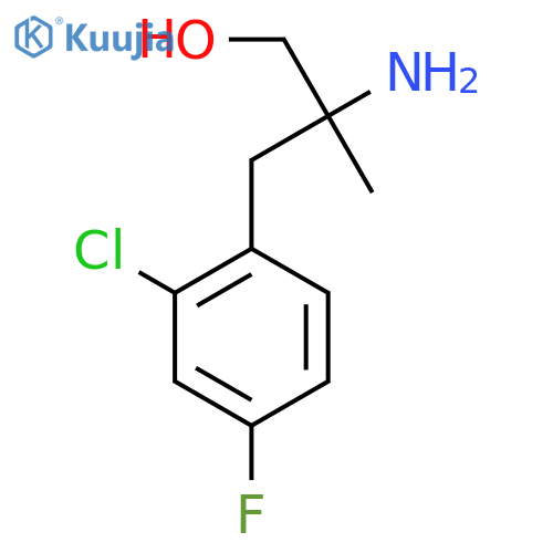 2-amino-3-(2-chloro-4-fluorophenyl)-2-methylpropan-1-ol structure