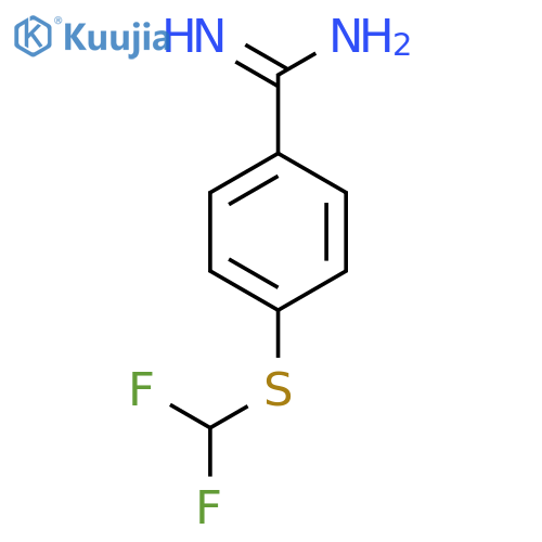 4-(difluoromethyl)sulfanylbenzene-1-carboximidamide structure