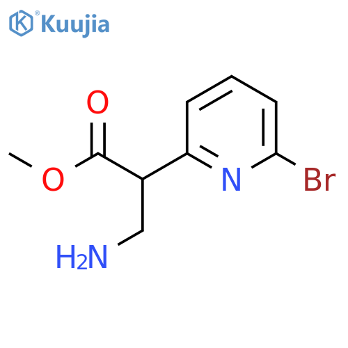 methyl 3-amino-2-(6-bromopyridin-2-yl)propanoate structure