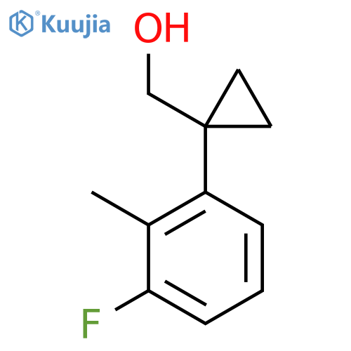 1-(3-fluoro-2-methylphenyl)cyclopropylmethanol structure