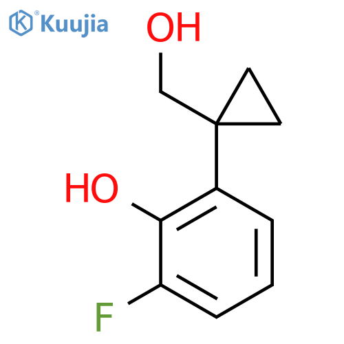 2-fluoro-6-1-(hydroxymethyl)cyclopropylphenol structure