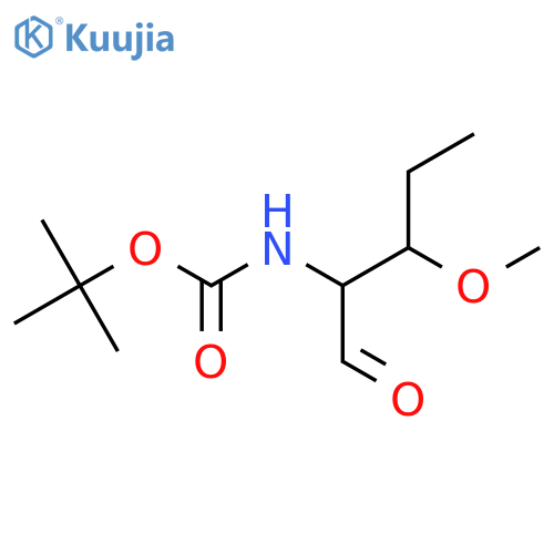 tert-butyl N-(3-methoxy-1-oxopentan-2-yl)carbamate structure