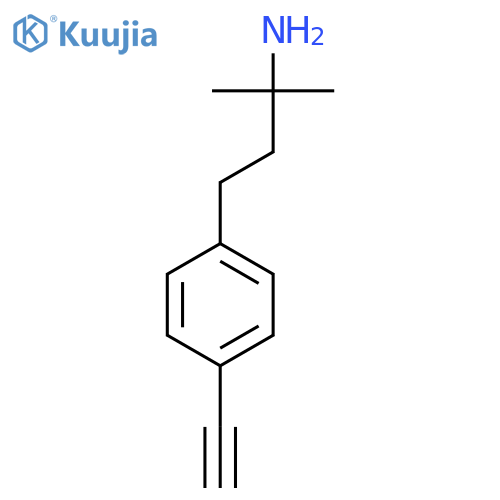 4-(4-ethynylphenyl)-2-methylbutan-2-amine structure