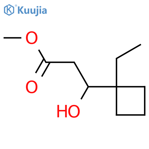 methyl 3-(1-ethylcyclobutyl)-3-hydroxypropanoate structure
