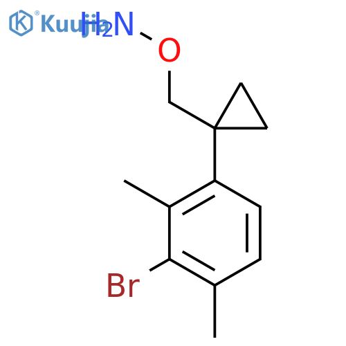 O-{1-(3-bromo-2,4-dimethylphenyl)cyclopropylmethyl}hydroxylamine structure