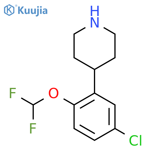 4-5-chloro-2-(difluoromethoxy)phenylpiperidine structure