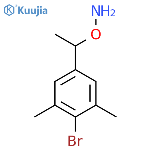 O-1-(4-bromo-3,5-dimethylphenyl)ethylhydroxylamine structure