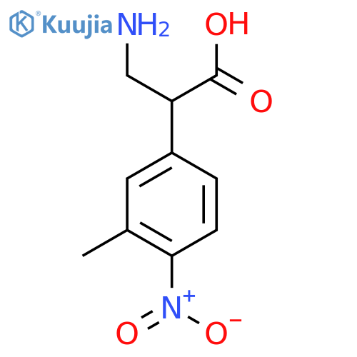 3-Amino-2-(3-methyl-4-nitrophenyl)propanoic acid structure