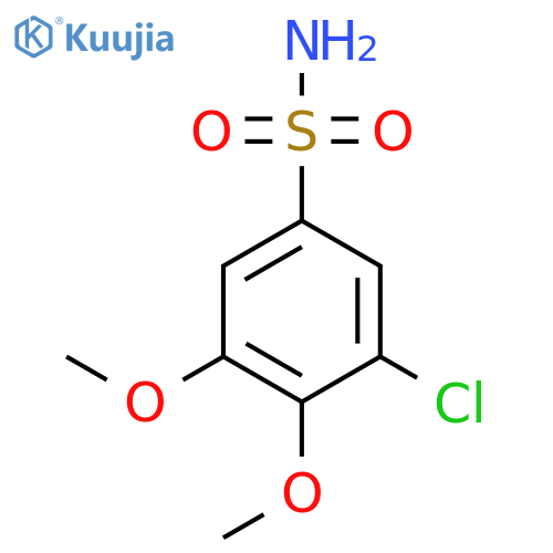 3-chloro-4,5-dimethoxybenzene-1-sulfonamide structure