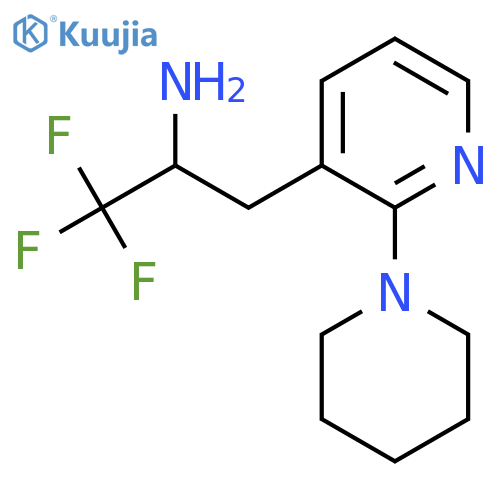 1,1,1-trifluoro-3-2-(piperidin-1-yl)pyridin-3-ylpropan-2-amine structure