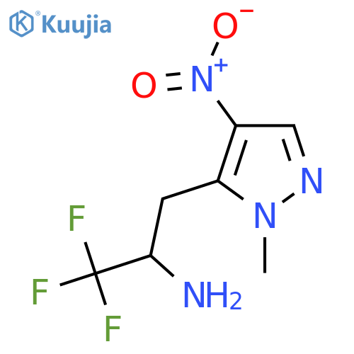 1,1,1-trifluoro-3-(1-methyl-4-nitro-1H-pyrazol-5-yl)propan-2-amine structure