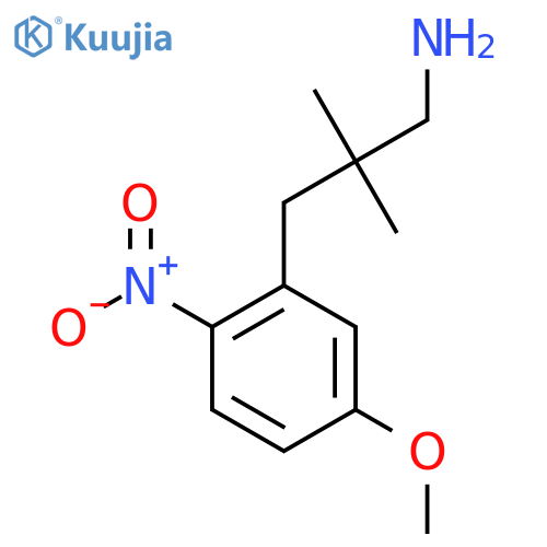 3-(5-methoxy-2-nitrophenyl)-2,2-dimethylpropan-1-amine structure