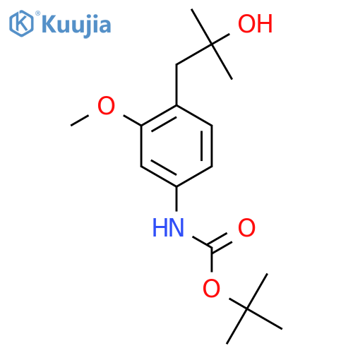 tert-butyl N-4-(2-hydroxy-2-methylpropyl)-3-methoxyphenylcarbamate structure