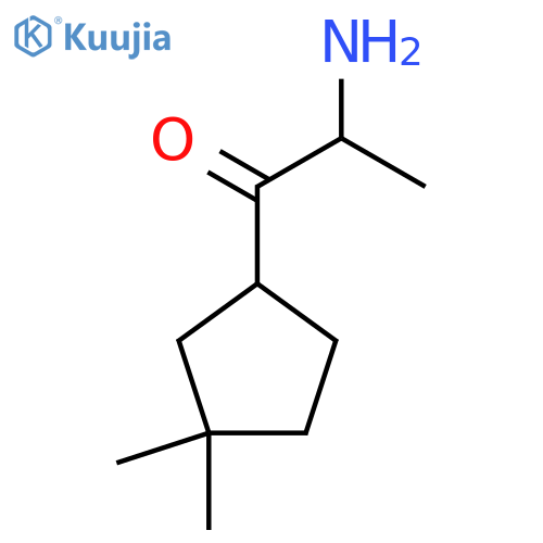 2-amino-1-(3,3-dimethylcyclopentyl)propan-1-one structure
