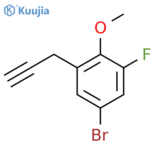 5-bromo-1-fluoro-2-methoxy-3-(prop-2-yn-1-yl)benzene structure