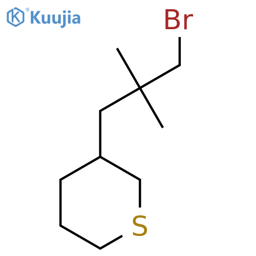 3-(3-bromo-2,2-dimethylpropyl)thiane structure