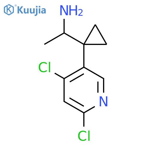 1-1-(4,6-dichloropyridin-3-yl)cyclopropylethan-1-amine structure