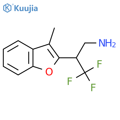 3,3,3-trifluoro-2-(3-methyl-1-benzofuran-2-yl)propan-1-amine structure