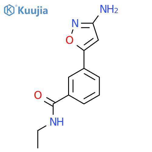 3-(3-amino-1,2-oxazol-5-yl)-N-ethylbenzamide structure