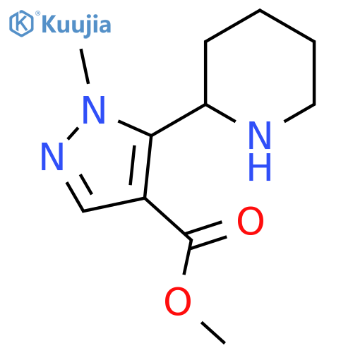 methyl 1-methyl-5-(piperidin-2-yl)-1H-pyrazole-4-carboxylate structure
