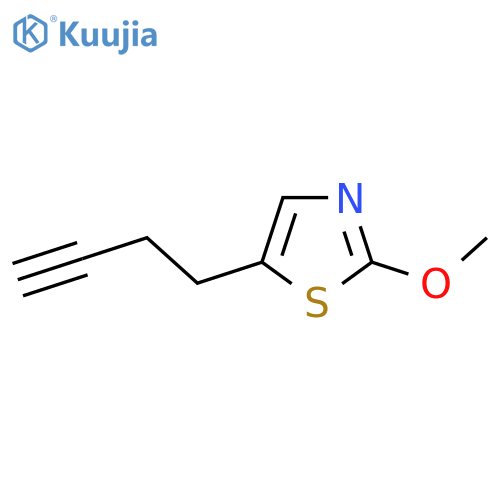 5-(but-3-yn-1-yl)-2-methoxy-1,3-thiazole structure