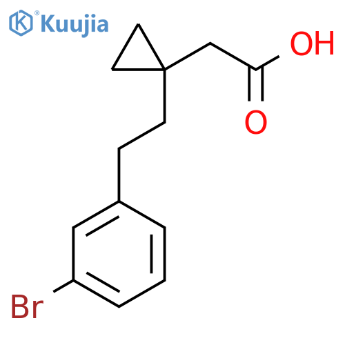 2-{1-2-(3-bromophenyl)ethylcyclopropyl}acetic acid structure