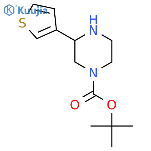 tert-butyl 3-(thiophen-3-yl)piperazine-1-carboxylate structure