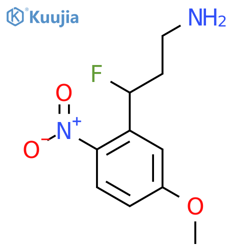 3-fluoro-3-(5-methoxy-2-nitrophenyl)propan-1-amine structure