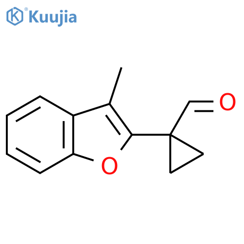 1-(3-methyl-1-benzofuran-2-yl)cyclopropane-1-carbaldehyde structure