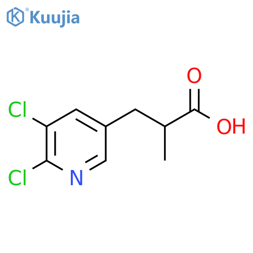 3-(5,6-dichloropyridin-3-yl)-2-methylpropanoic acid structure