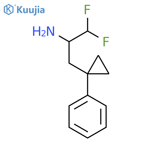 1,1-difluoro-3-(1-phenylcyclopropyl)propan-2-amine structure