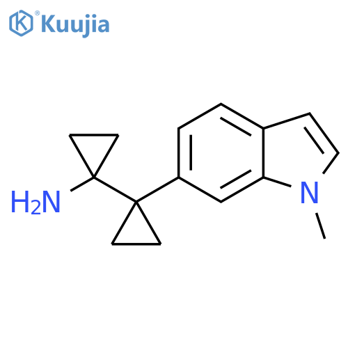 1-1-(1-methyl-1H-indol-6-yl)cyclopropylcyclopropan-1-amine structure