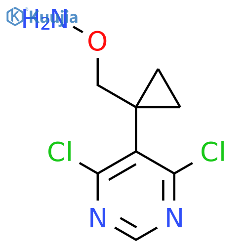 O-{1-(4,6-dichloropyrimidin-5-yl)cyclopropylmethyl}hydroxylamine structure