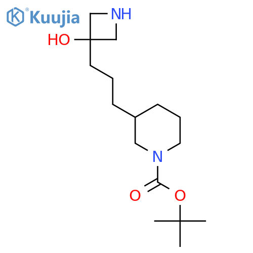 tert-butyl 3-3-(3-hydroxyazetidin-3-yl)propylpiperidine-1-carboxylate structure