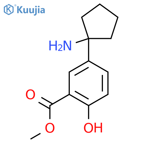 methyl 5-(1-aminocyclopentyl)-2-hydroxybenzoate structure