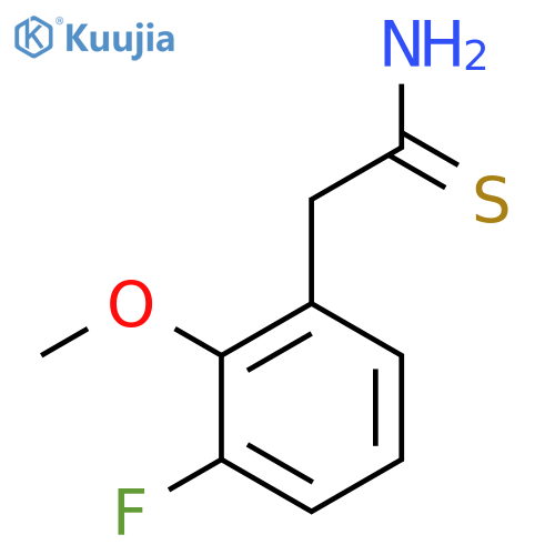 2-(3-fluoro-2-methoxyphenyl)ethanethioamide structure