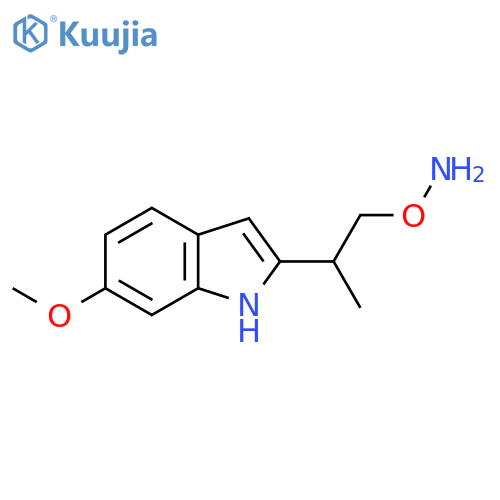 O-2-(6-methoxy-1H-indol-2-yl)propylhydroxylamine structure